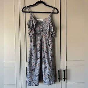 ASTR the Label Short Floral Button Down Dress